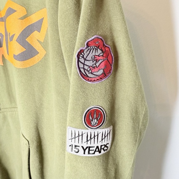 Mitchell and Ness Raptor Hoodie Green Graphic Men's Small - Picture 2 of 6